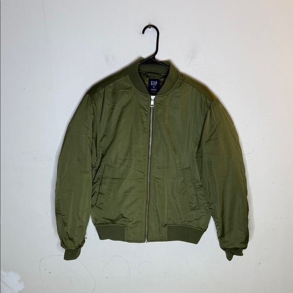 GAP Jackets & Blazers - GAP Zip Front Olive Bomber Jacket Size XS